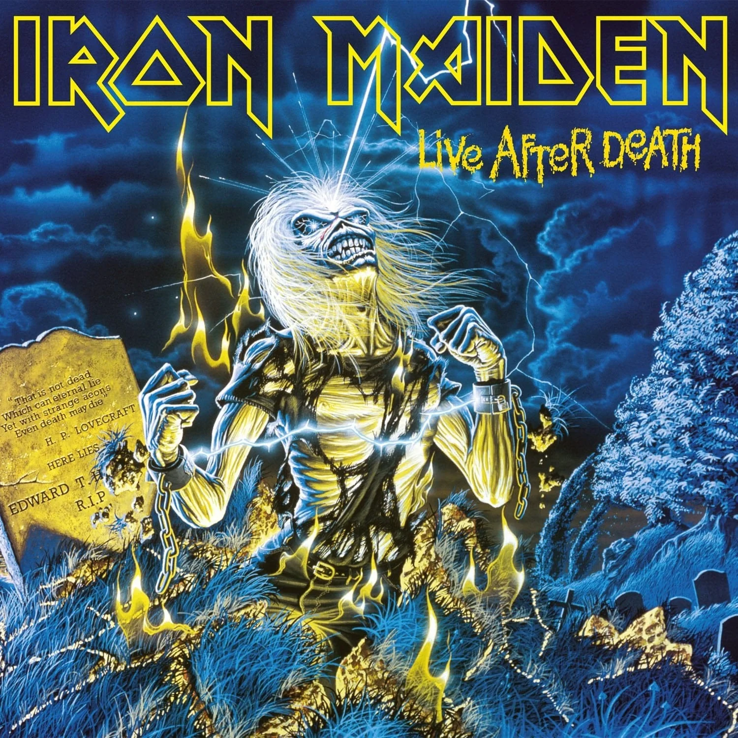 Live After Death - Vinilo Doble (Color Amarillo/Azul) - Image 3