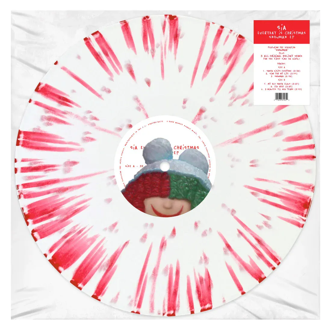 Everyday Is Christmas (Snowman) - Vinilo Splatter (Color Rojo y Blanco)