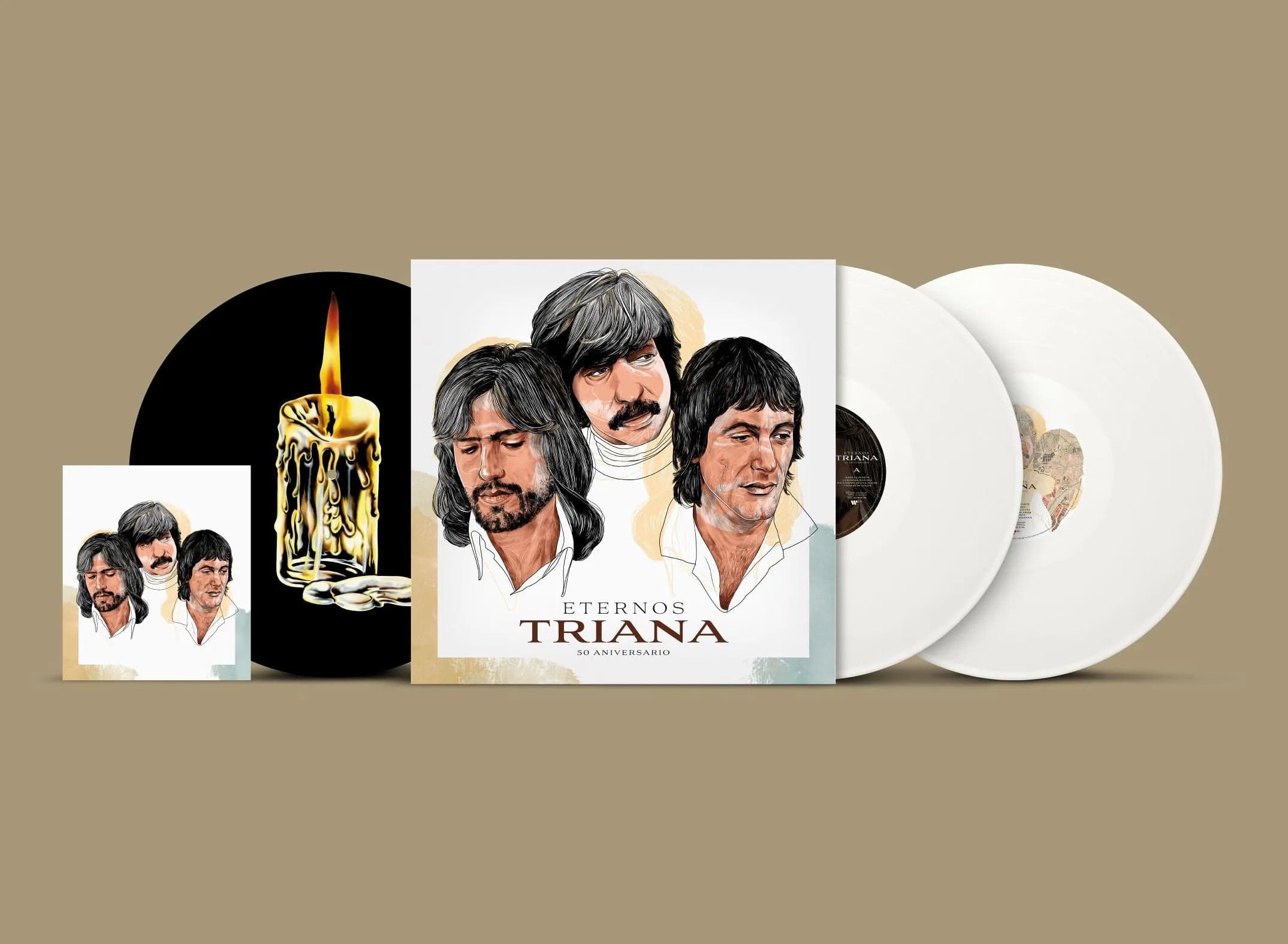 Triana - Eternos Triana 50 Aniversario - Vinilo (Color Blanco + Postal Firmada +Slipmat) - Image 2